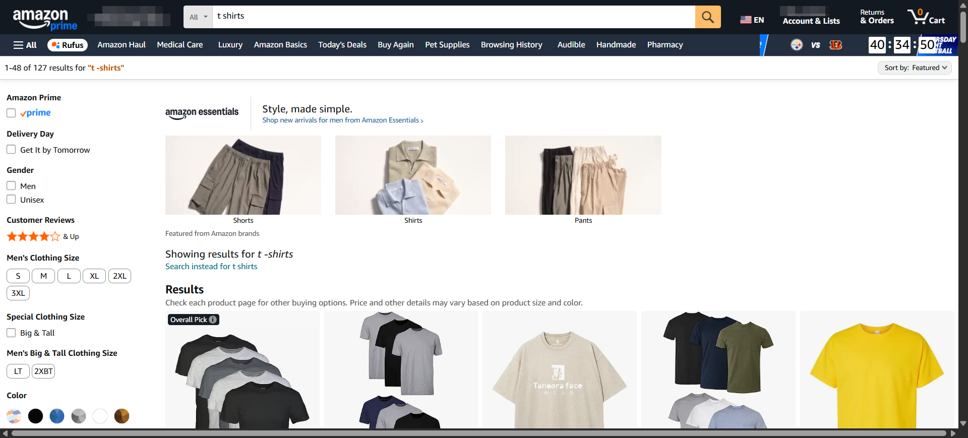 Amazon screenshot