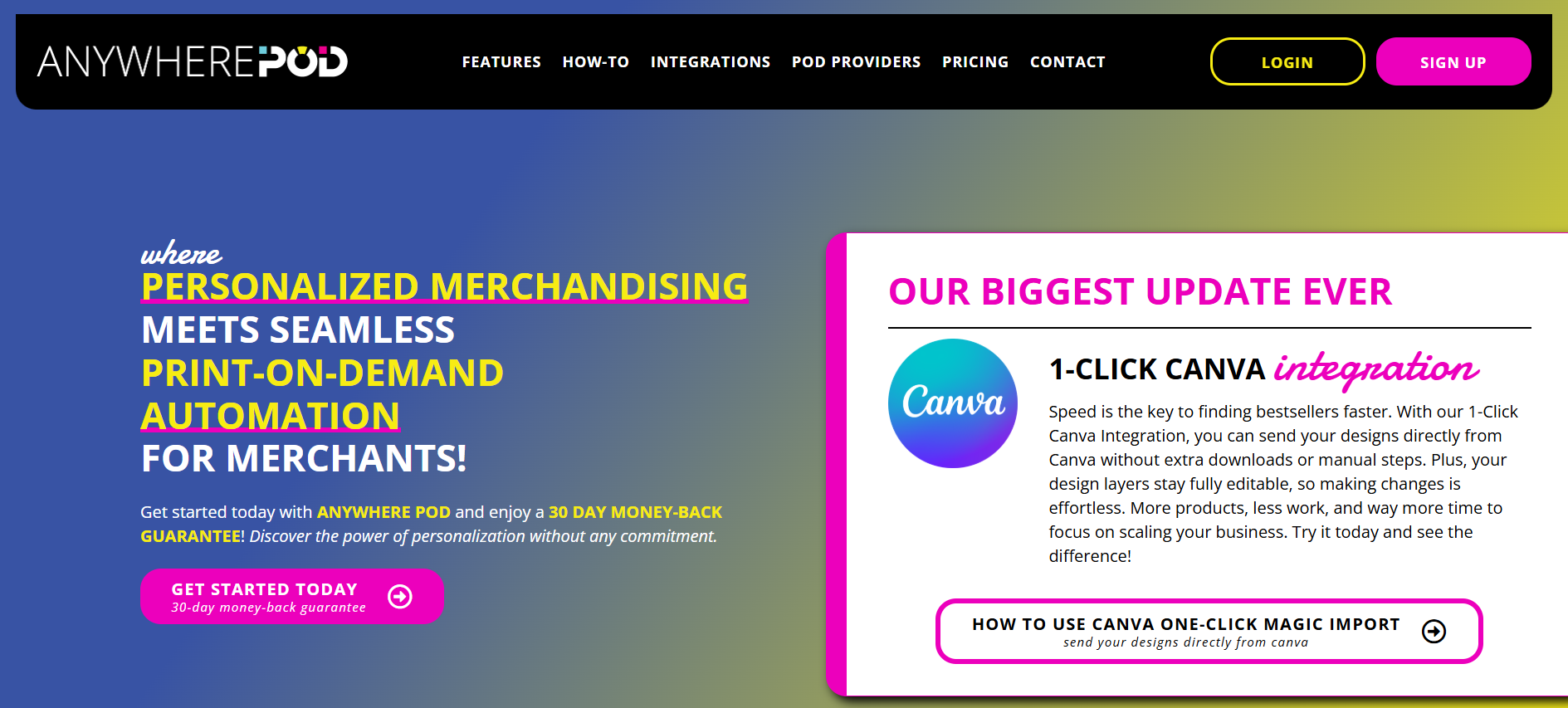 AnywherePOD screenshot