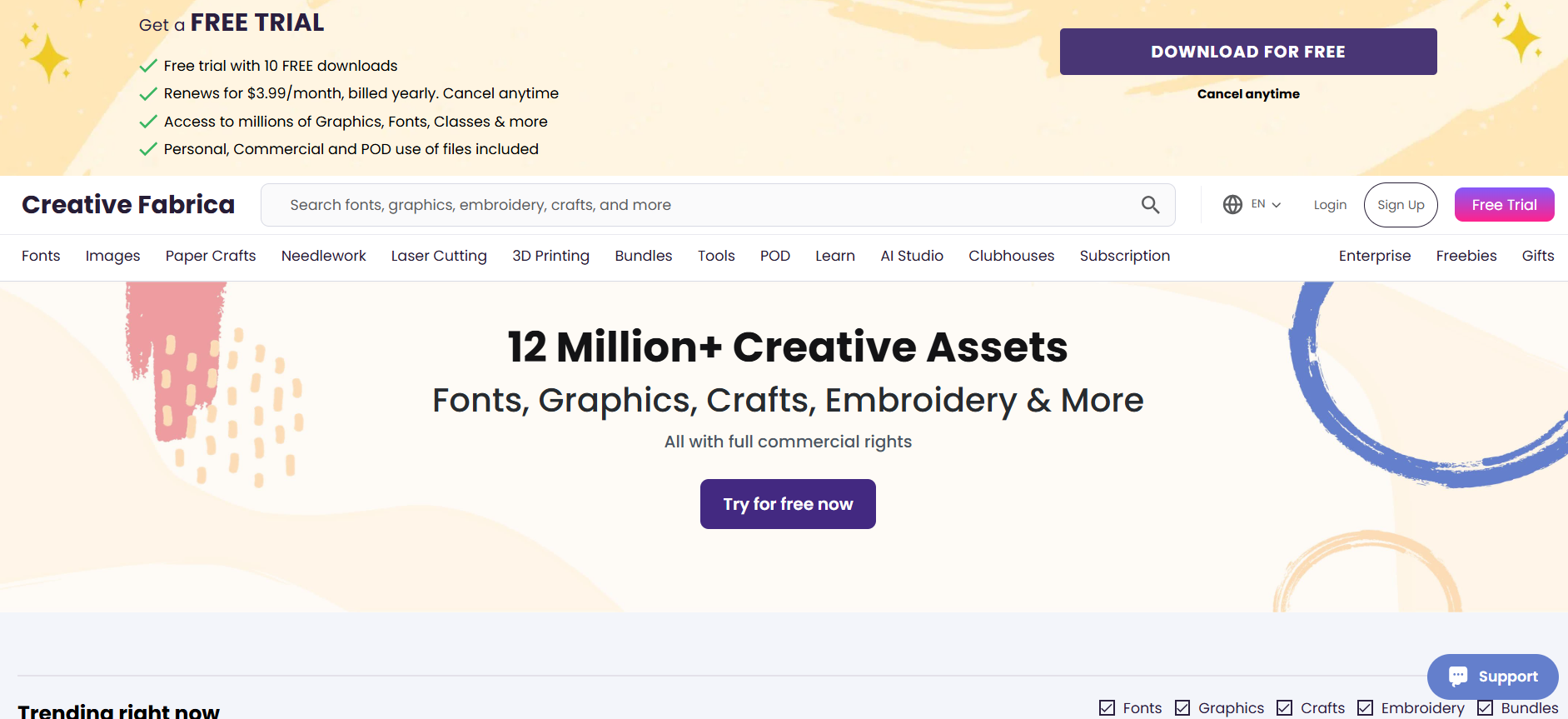 Creative Fabrica screenshot