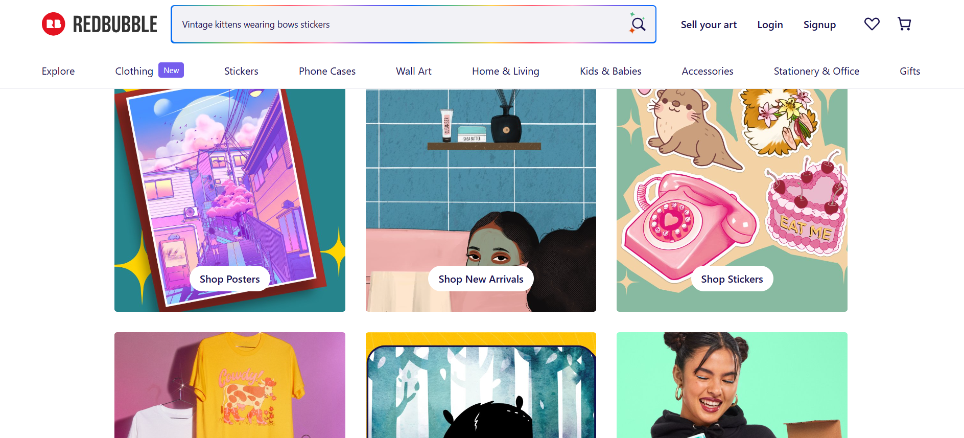 Redbubble screenshot