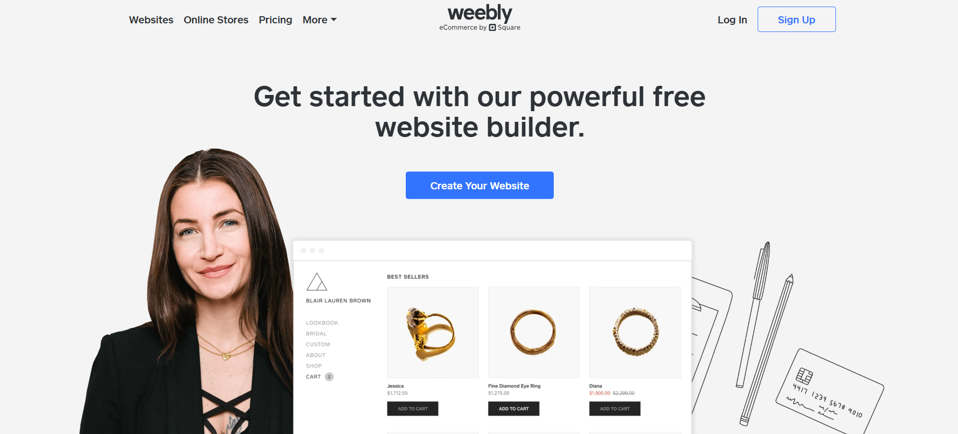 Weebly screenshot
