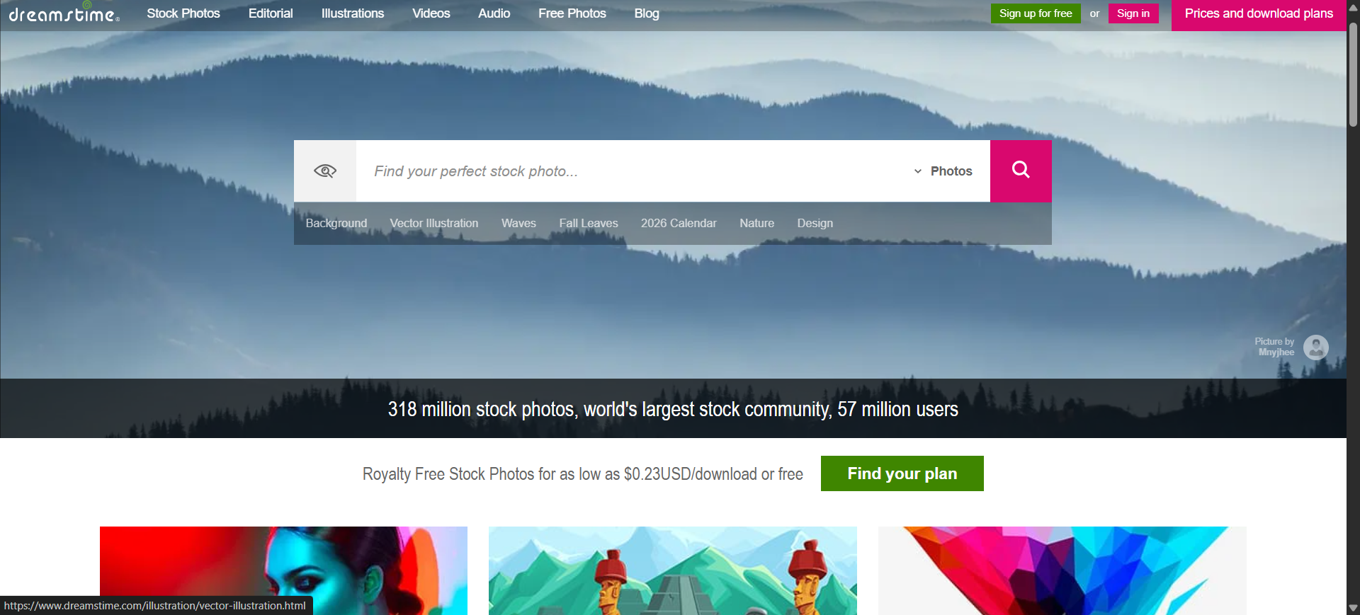 dreamstime screenshot