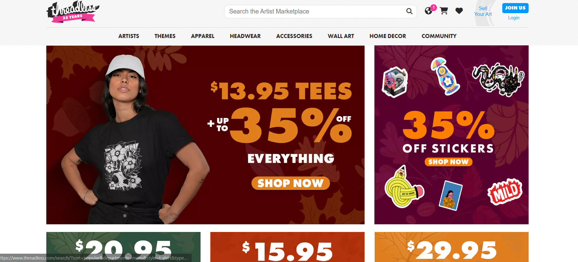 threadless screenshot
